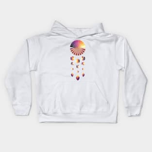 Dream Catcher | Volcano Graphs Black Red Yellow (White) Kids Hoodie